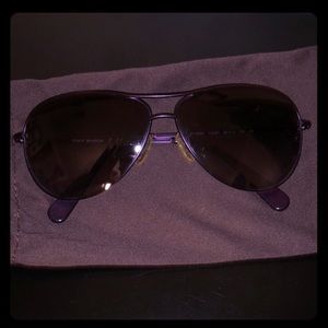 Tory Burch Purple Aviator Sunglasses